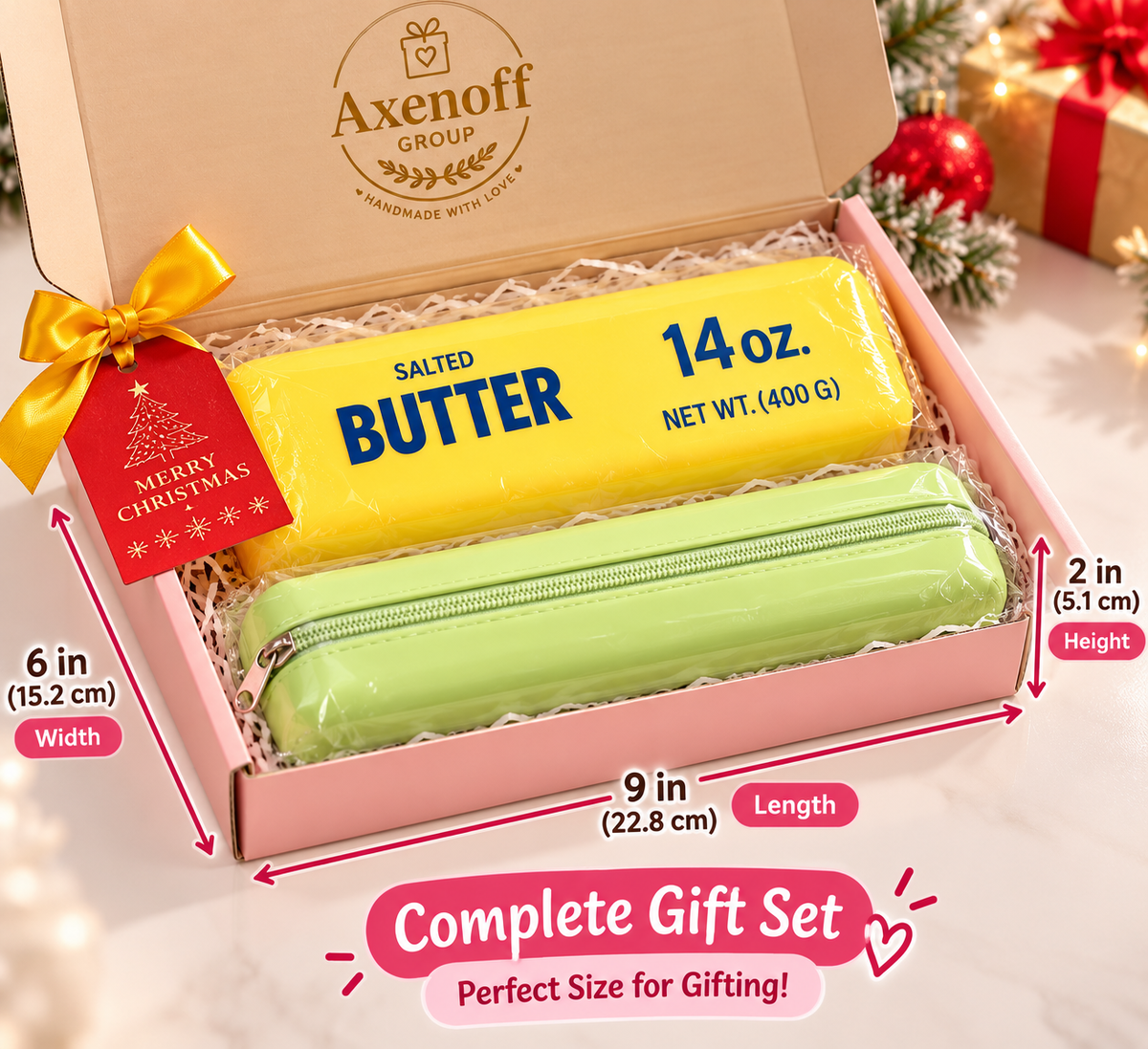 14oz Giant Butter Squishy Stick Realistic Soft Squeeze Stress Relief Gift Set