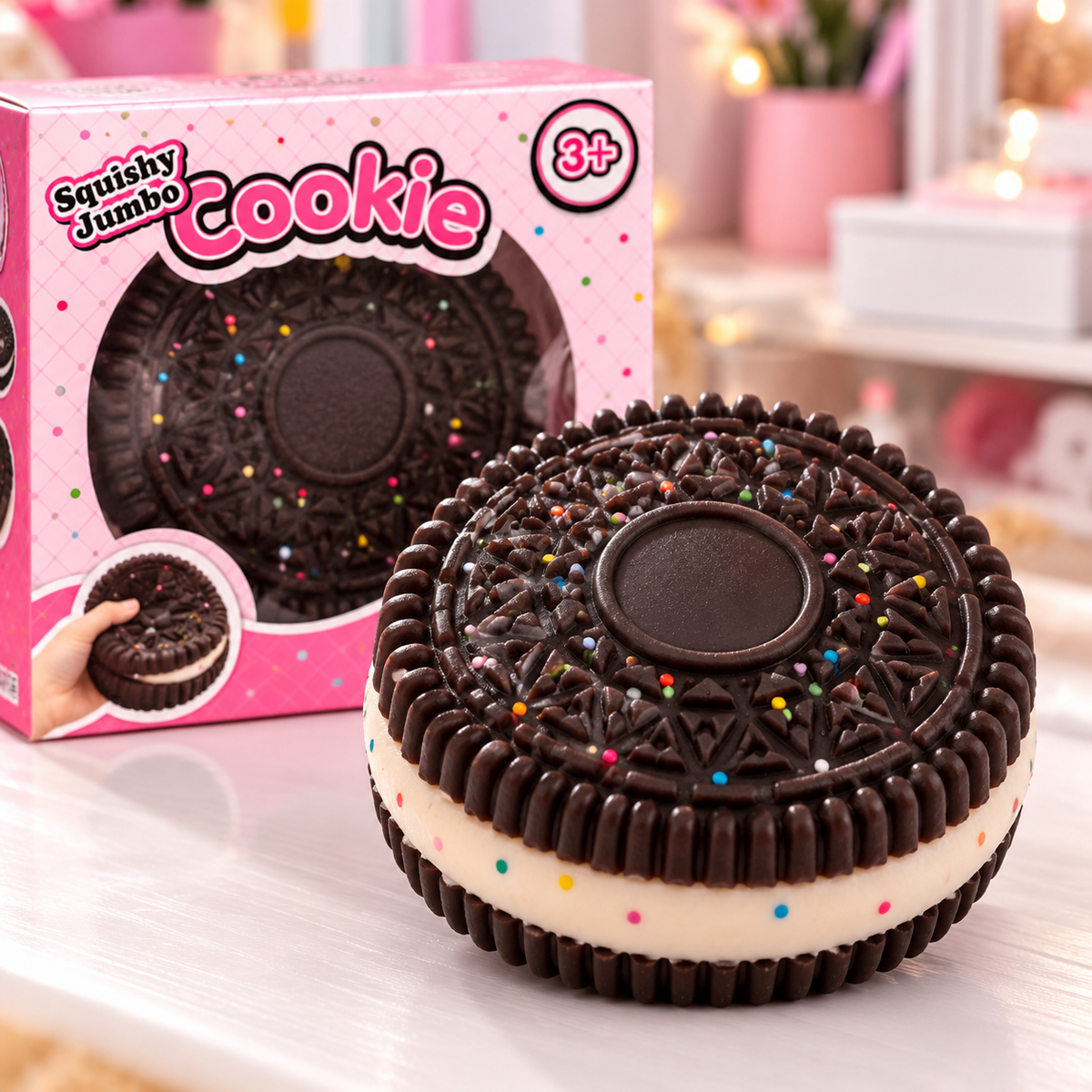 Squishy Jumbo  - Black XL Size - Fun and Delicious Treat for Kids,  Perfect for Parties and for gift Merry Christmas