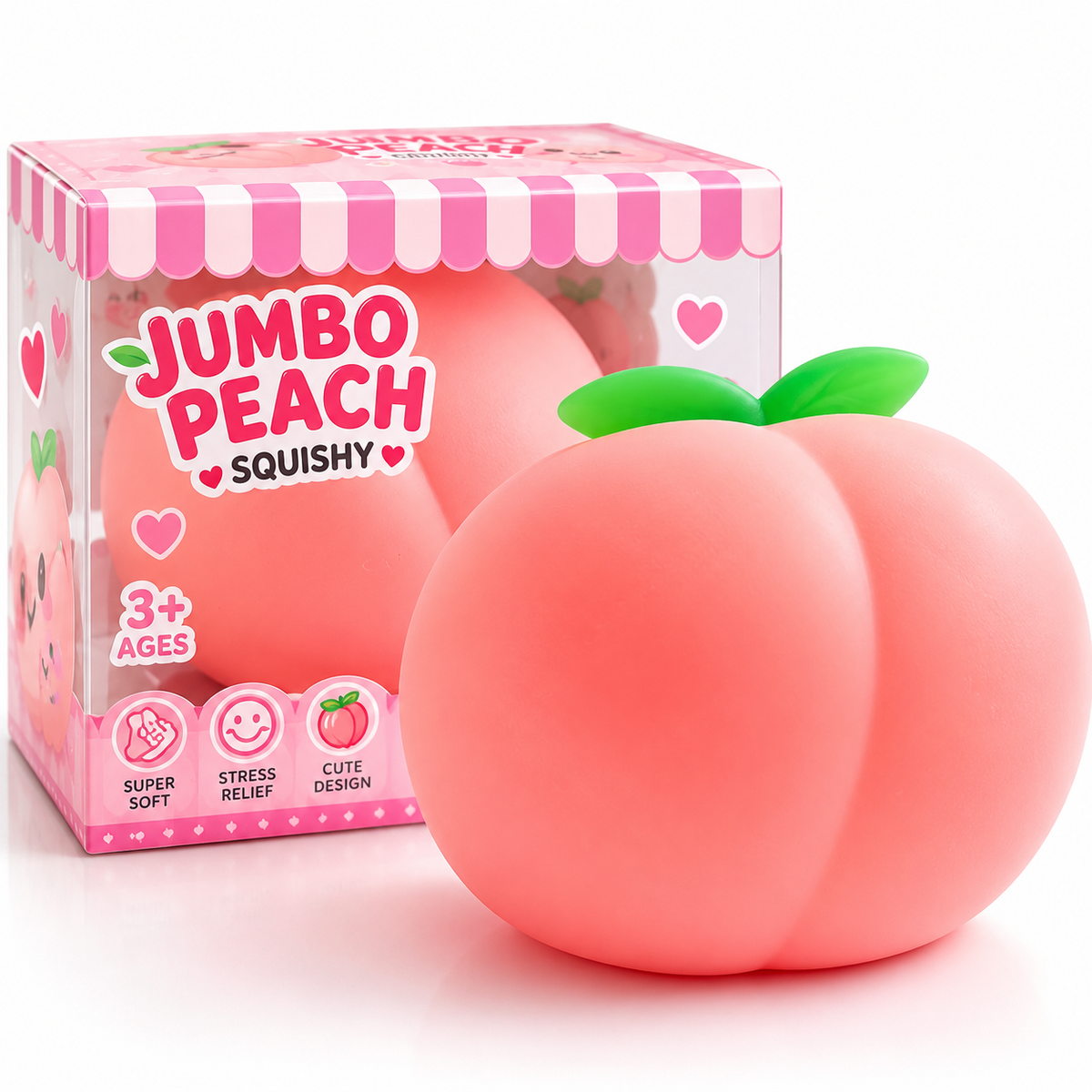 Large "Peach" anti-stress toy (squishy), size XL