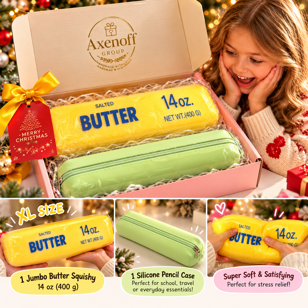 14oz Giant Butter Squishy Stick Realistic Soft Squeeze Stress Relief Gift Set